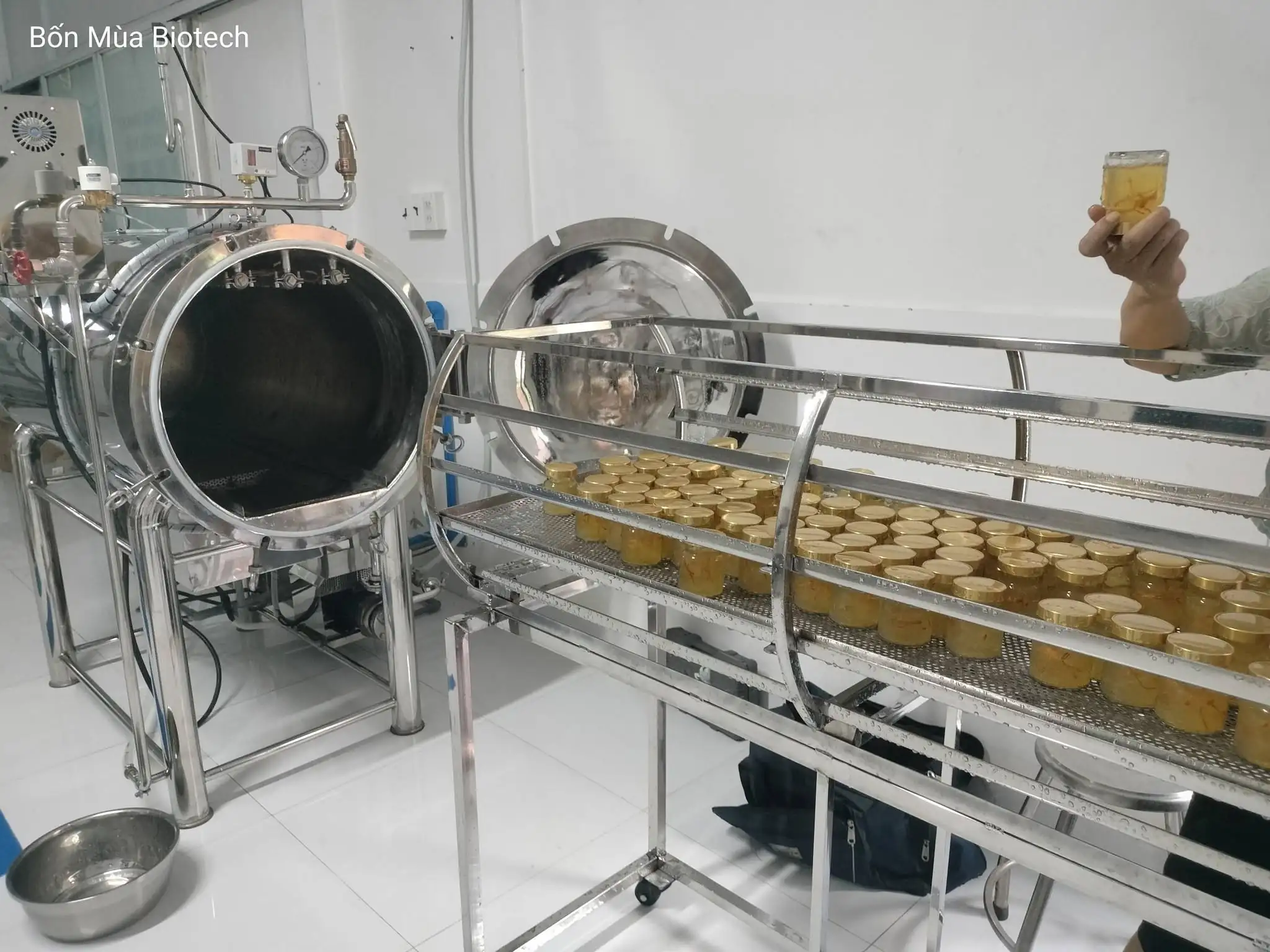 Nồi hấp tiệt trùng retort 500L Bốn Mùa Biotech